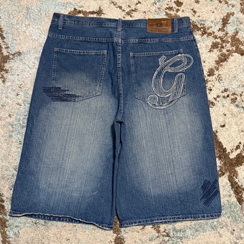 Vintage G-Unit Baggy Jean Shorts Patchwork Size 38 Y2K